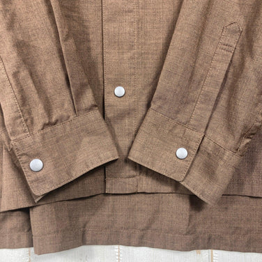 [Unisex M Brown] Yamatomichi Merino Shirt Merino Wool Wear Tops Inner Shirt Long Sleeve Shirt Wool z00058595 Wool Long Sleeve Shirt Inner Shirt