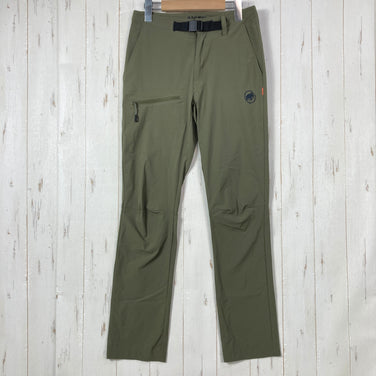 【Women's XS グリーン系】 Mammut ( マムート ) アジリティ スリム パンツ アジアンフィット ウィメンズ AEGILITY Slim Pants AF Women ストレッチ DWR 一体型ベルト ナイロン ウェア ボトムス ロングパンツ ソフトシェ