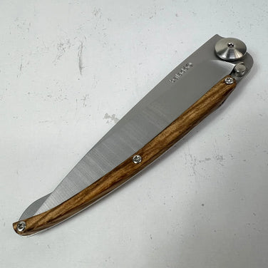 One Size Silver Deejo Le 37 Grams Pocket Knife, Hard-to-Find, Baladeo-Era Stainless Steel Camping Gear Knife (z00054526)