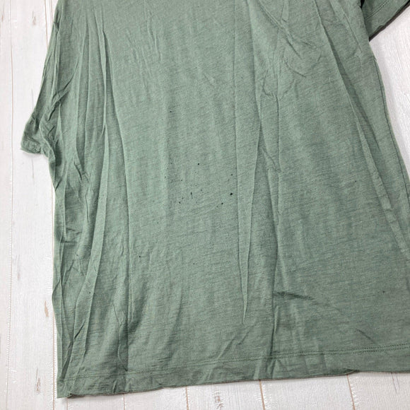 【Men's L グリーン系】 Elkex（エルケクス） メリノウール クルーネック ティー Merino Wool Crew Neck Tee メリノウール ウェア トップス インナー シャツ ショートスリーブTシャツ クルーネック ウール z00059310
