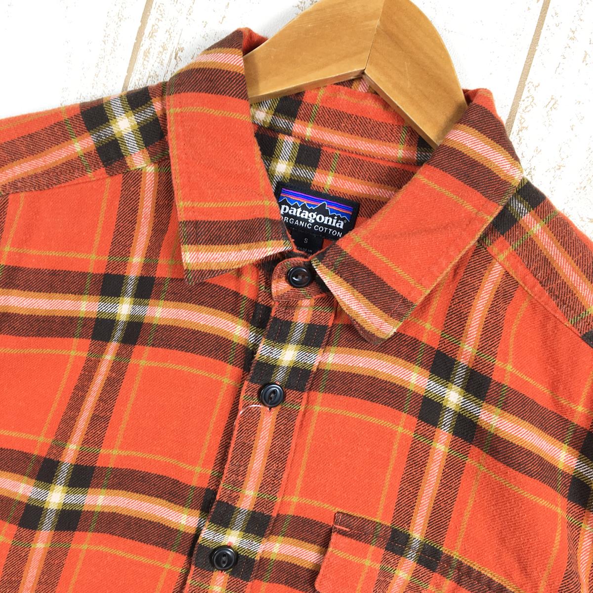 【Men's S オレンジ系】 Patagonia ( パタゴニア ) ロングスリーブ ライトウェイト フィヨルド フランネル シャツ Long Sleeve Lightweight Fjord Flannel Shirt 54020 International M