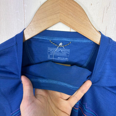 【Men's S ブルー系】 2021 Patagonia ( パタゴニア ) キャプリーン クール メリノ ブレンド グラフィック シャツ Capilene Cool Merino Blend Graphic Shirt FISU メリノウール ウェア トップス