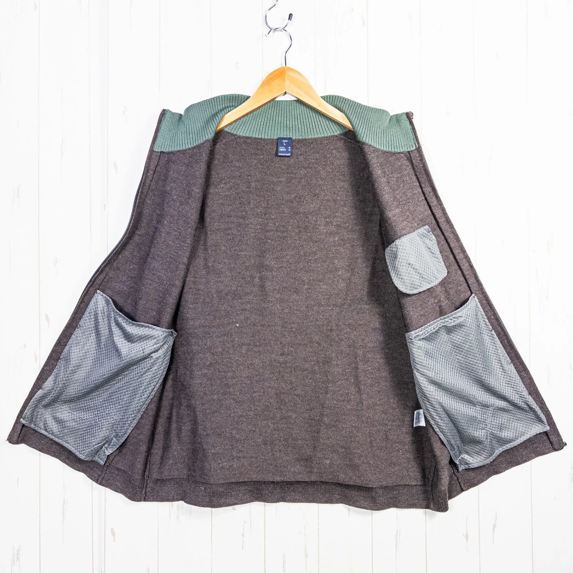 【Men's L ブラウン系】 Montbell ( モンベル ) スーパーメリノウール ミッテルレギ フルジップ セーター Super Merino Wool Mittellegi Full Zip Sweater ウール ウェア トップス アウター ジャケット - 【公式】2ndGEAR（セカンドギア）Webショップ【登山用品・アウトドア用品専門 買取販売店】