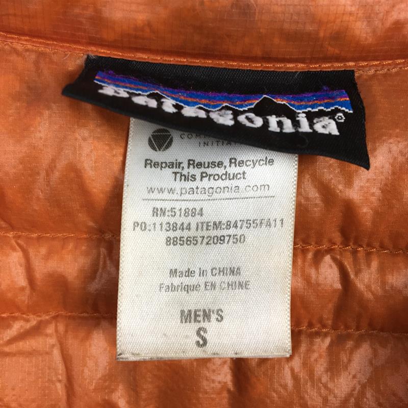 [Men's S Orange] Patagonia Ultra Light Down Jacket 800Fp Discontinued Model Hard to Find 84755 International Men's Down Insulation