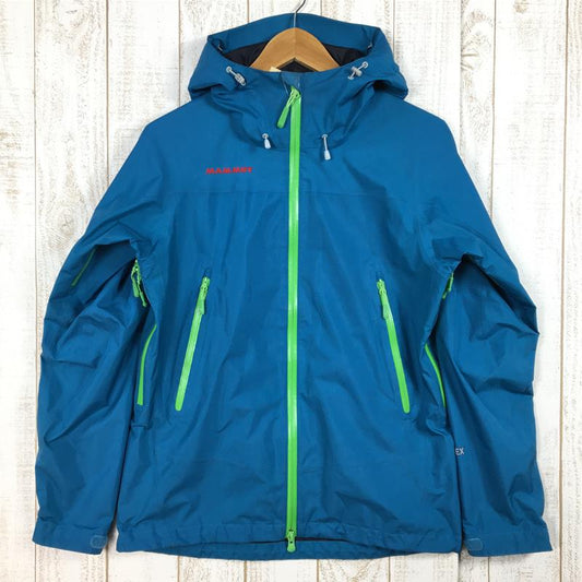 【Women's S ブルー系】 Mammut ( マムート ) ゴアテックス オールウェザー ジャケット Goretex All Weather Jacket レインシェル ハードシェル フーディ 1010-19740 Women's  レインシェル アウター ジャ