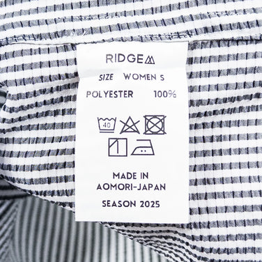 【Women's S グレー系】 Ridge Mountain Gear ( リッジマウンテンギア ) ベーシック ロングスリーブ シャツ ストライプ Basic Long Sleeve Shirt Stripe Grey x White ポリエステル ウェア トップ - 【公式】2ndGEAR（セカンドギア）Webショップ【登山用品・アウトドア用品専門 買取販売店】