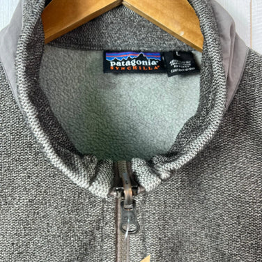 [Men's Large Gray] 2001 Patagonia Polar Basin Jacket, Dark Taupe Heather. Discontinued model, hard to find. This fleece jacket is a top and outerwear item.