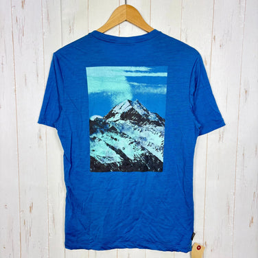 【Men's S ブルー系】 Icebreaker ( アイスブレーカー ) メンズ テックライト 2 ショートスリーブ ティー サウスアルプ M TECH LITE II SS TEE SOUTH ALP メリノウール ウェア トップス インナー シャツ ショー