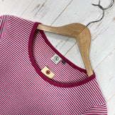 【Women's M レッド系】 Aigle ( エーグル ) コットン ロングスリーブ ボーダー コットン ウェア トップス インナー シャツ ロングスリーブTシャツ クルーネック コットン z00059884  コットン ロングスリーブTシャツ クルーネック イン