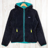 Patagonia Retro-X 女款抓绒开衫，中号海军蓝。防风绒连帽夹克。已停产，难觅踪影。产品编号：23065。国际品牌女款抓绒外套/上衣。