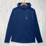 【Men's S ネイビー系】 Haglofs ( ホグロフス ) バンジー フード Bungy Hood ポリエステル ウェア トップス アウター ジャケット フリース ポーラテック・パワーストレッチ z00059827  フリース アウター ジャケット トップス