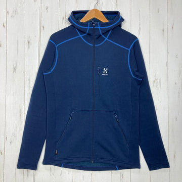 【Men's S ネイビー系】 Haglofs ( ホグロフス ) バンジー フード Bungy Hood ポリエステル ウェア トップス アウター ジャケット フリース ポーラテック・パワーストレッチ z00059827  フリース アウター ジャケット トップス
