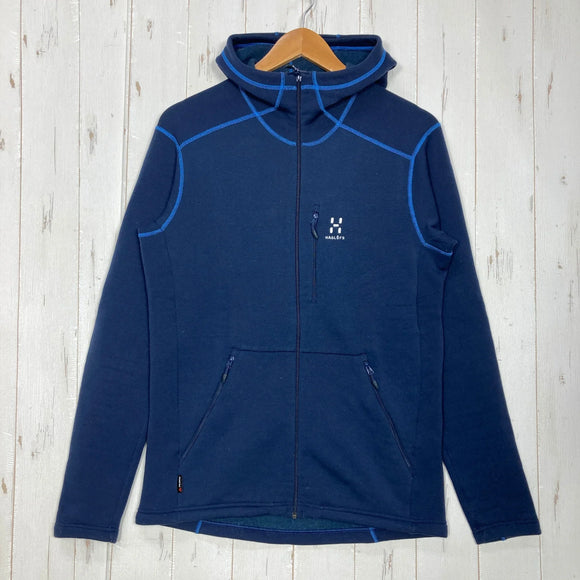 【Men's S ネイビー系】 Haglofs ( ホグロフス ) バンジー フード Bungy Hood ポリエステル ウェア トップス アウター ジャケット フリース ポーラテック・パワーストレッチ z00059827  フリース アウター ジャケット トップス