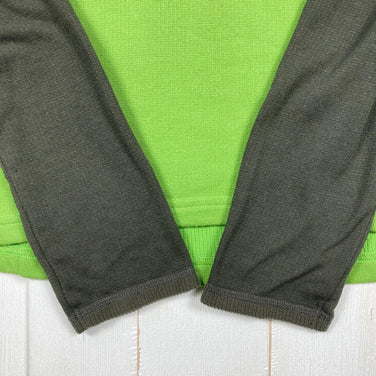 The North Face 男士中号绿色长袖 Dacron QD Crew 夹克（长袖）涤纶抓绒夹克（z00054264）