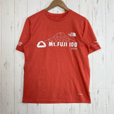 【Unisex M オレンジ系】 The North Face ( ザ・ノースフェイス ) マウント フジ 100 2026 Mt.Fuji 100 2026 ポリエステル ウェア トップス インナー シャツ ショートスリーブTシャツ クルーネック 化繊 z00060