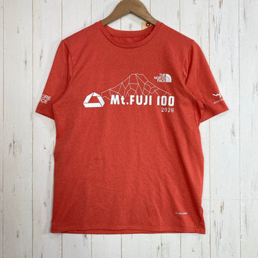【Unisex M オレンジ系】 The North Face ( ザ・ノースフェイス ) マウント フジ 100 2026 Mt.Fuji 100 2026 ポリエステル ウェア トップス インナー シャツ ショートスリーブTシャツ クルーネック 化繊 z00060