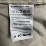 男式 M 米色 Houdini Daybreak 套头衫，涤纶长袖衬衫，合成纤维，z00053075