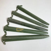 【30cm グリーン系】 US Army（アメリカ軍） テント用アルミペグ 5本セット キャンピングギア ペグ ステーク z00053045  ペグ ステーク キャンピングギア