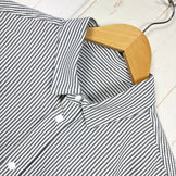 【Men's XL グレー系】 Ridge Mountain Gear ( リッジマウンテンギア ) ベーシック ショートスリーブ シャツ ストライプ Basic Short Sleeve Shirt Stripe  Grey × White z00055798 G