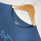 Men's Small Navy Arcteryx ARC' Word Long Sleeve T-Shirt, Organic Cotton, Top, Undershirt, Long Sleeve T-Shirt, Crew Neck