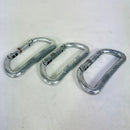 【OneSize シルバー系】 Cassin ( カシン ) ヴィンテージ D型 カラビナ 3点セット Vintage D-Shaped Carabiner Set ビンテージ オリジナル 入手困難 イタリア製 D型 3点セット ロッククライミングギア z00061-1