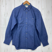 【Men's M ネイビー系】 Foxfire ( フォックスファイヤー ) ロングスリーブ ウールシャツ Long Sleeve Wool Shirt ウール混 日本製 ウール ウェア トップス インナー シャツ ロングスリーブシャツ ウール z00060428