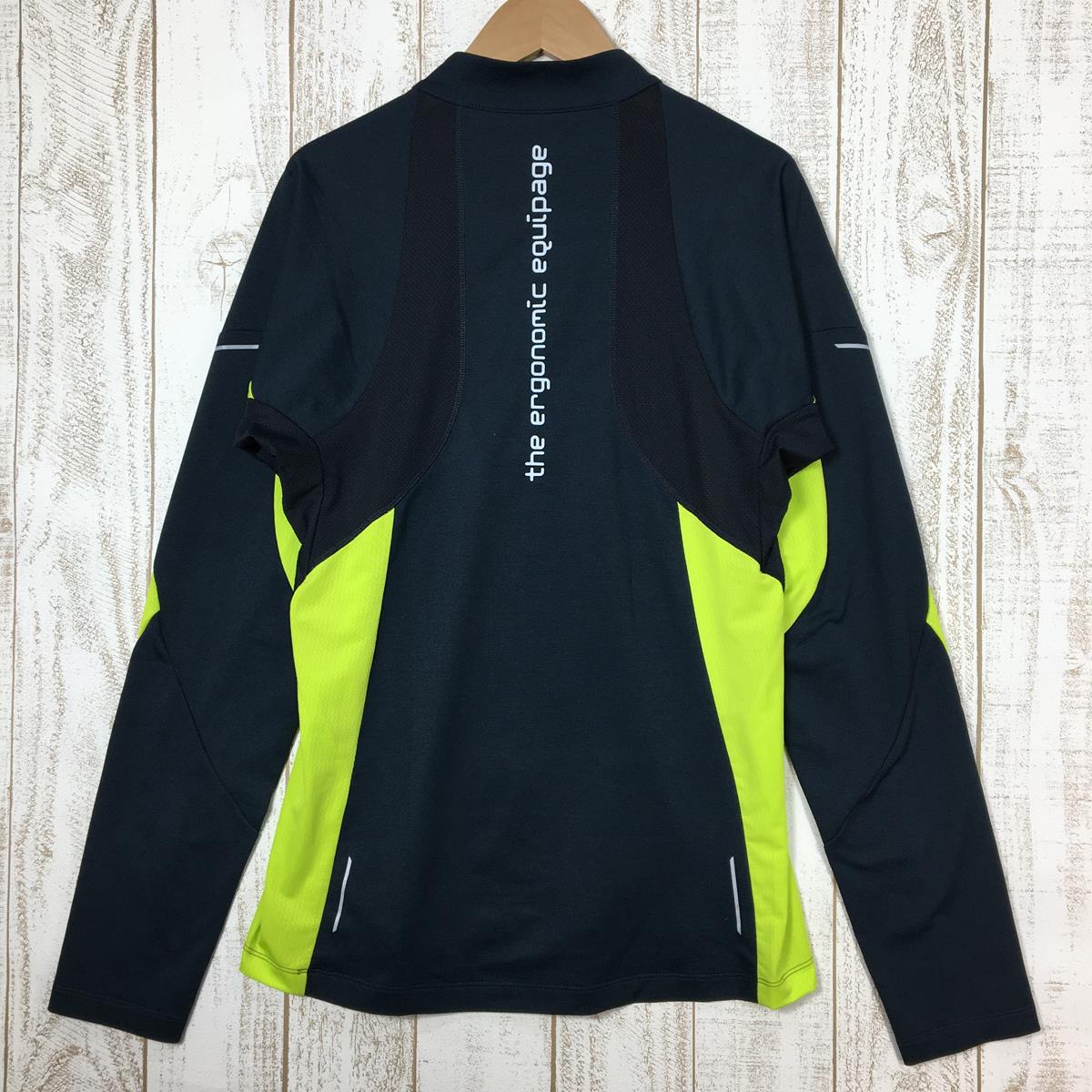 【男款S黄】Montura Run Energy Zip Maglia 长袖拉链领衬衫 MMZR36X 国际男士合成纤维长袖衬衫