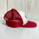 [One Size Red] 2015 Black Diamond Flat Bill Trucker Hat with Torch. Discontinued Model, Hard to Find. Organic Cotton. Apparel. Accessories. Headwear.