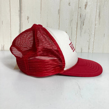 [One Size Red] 2015 Black Diamond Flat Bill Trucker Hat with Torch. Discontinued Model, Hard to Find. Organic Cotton. Apparel. Accessories. Headwear.