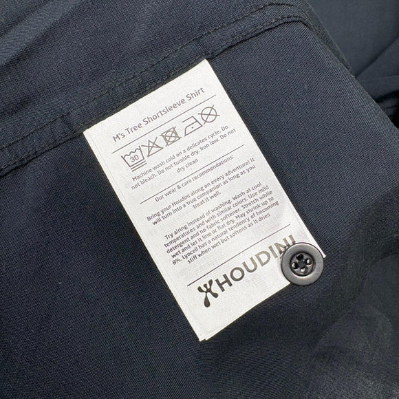 【Men's M ブラック系】 Houdini ( フーディニ ) メンズ ツリー ショートスリーブ シャツ M's Tree Shortsleeve Shirt 860051 True Black Light z00058245 True Black Light