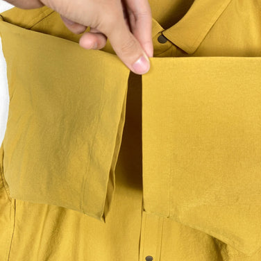 Men's Small Yellow Ridge Mountain Gear Basic Short Sleeve Shirt in Rustic Mustard, Polyester, Top, Undershirt