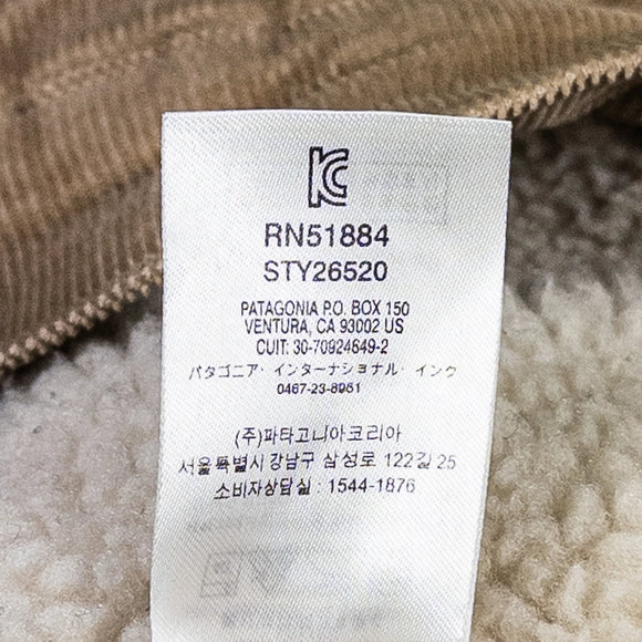 【Men's S ベージュ系】 2019 Patagonia ( パタゴニア ) パイル ラインド トラッカー ジャケット Pile Lined Trucker Jacket MJVK 生産終了モデル 入手困難 コーデュロイ オーガニックコットン ウェア トップス