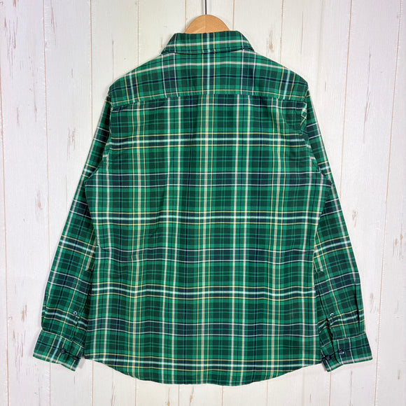 【Women's M グリーン系】 Montbell ( モンベル ) WIC. ライト ロングスリーブ シャツ ウィメンズ WIC. Light Long Sleeve Shirt Women's 吸汗速乾 UVカット チェック柄 ポリエステル ウェア トップス イン