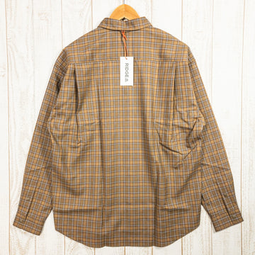 【Men's M ブラウン系】 Ridge Mountain Gear ( リッジマウンテンギア ) メリノ ベーシック ロングスリーブ シャツ Merino Basic Long Sleeve Shirt メリノウール Asian Men's Mocha Plai - 0