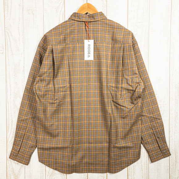 【Men's M ブラウン系】 Ridge Mountain Gear ( リッジマウンテンギア ) メリノ ベーシック ロングスリーブ シャツ Merino Basic Long Sleeve Shirt メリノウール Asian Men's Mocha Plai