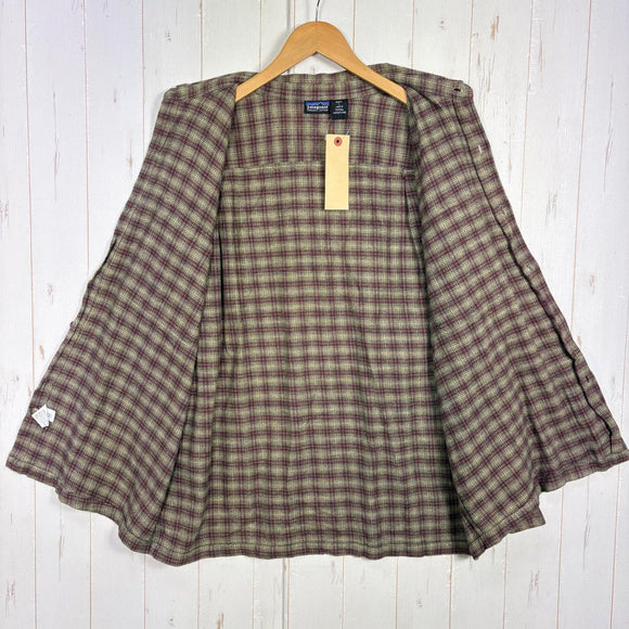 【Men's L ベージュ系】 1999 Patagonia ( パタゴニア ) ヘビー フランネル シャツ Heavy Flannel Shirt Andesite / Raisin 生産終了モデル 入手困難 オーガニックコットン オーガニックコットン ウェア ト