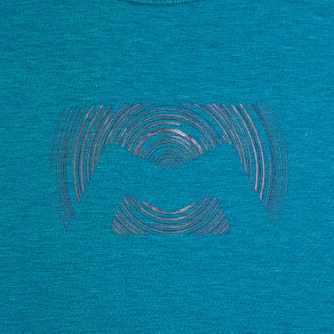 Mountain Equipment Men's Groundup Logo+ Tee, Size M, Green. Polyester, Short Sleeve Crew Neck T-Shirt.