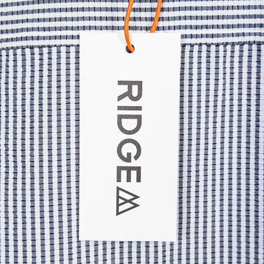 【Men's S グレー系】 Ridge Mountain Gear ( リッジマウンテンギア ) ベーシック ロングスリーブ シャツ ストライプ Basic Long Sleeve Shirt Stripe Grey x White ポリエステル ウェア トップ - 【公式】2ndGEAR（セカンドギア）Webショップ【登山用品・アウトドア用品専門 買取販売店】