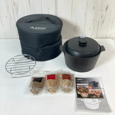 [One Size Black] Soto Smoke Pot IH Black Cookware Cooker z00056755 Cooker Cookware