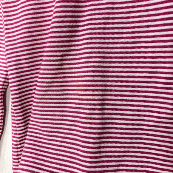 【Women's M レッド系】 Aigle ( エーグル ) コットン ロングスリーブ ボーダー コットン ウェア トップス インナー シャツ ロングスリーブTシャツ クルーネック コットン z00059884  コットン ロングスリーブTシャツ クルーネック イン