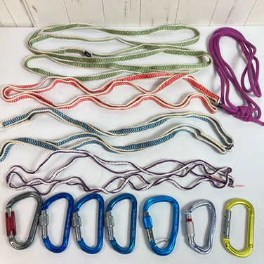 Petzl Carabiner and Sling Set (One Size, Blue) - Bulk, Second Gear, OriPa, Rock Climbing Gear (z00053771)