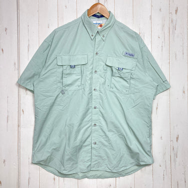 【Men's M グリーン系】 Columbia ( コロンビア ) バハマ 2 ショートスリーブシャツ Bahama II S/S Shirt PFG｜オムニシェイド UPF50｜ベンチレーション ナイロン ウェア トップス インナー シャツ ショートスリーブシャ