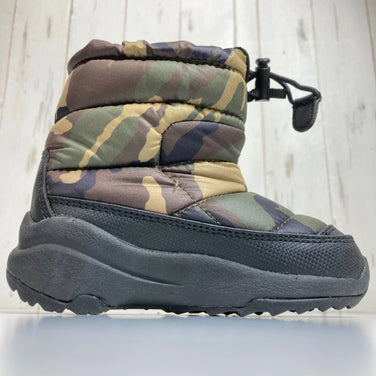 [Kid's Size 14.0cm Green] The North Face Toddler Nuptse Bootie II, Synthetic Down, NFJ51583, Asian Kid's, Primaloft Woodland Camo