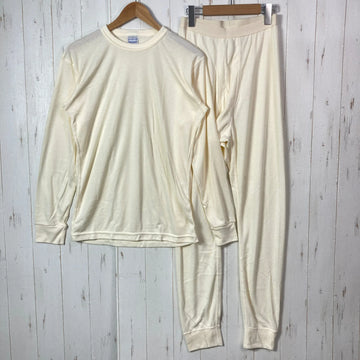 【Men's M アイボリー系】 1993 Patagonia ( パタゴニア ) キャプリーン ミッドウェイト クルーネック & ボトムス Capilene Midweight Crew Neck & Bottoms Natural / ナチュラル 旧タグ ビンテー