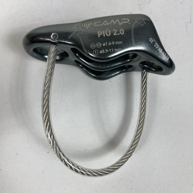 【OneSize Grey】 Camp Piu 2.0 Belay Device and Carabiner 4-Piece Set, etc., Rock Climbing Gear z00057308 Rock Climbing Gear