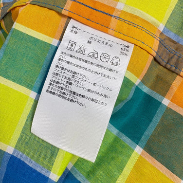 【Men's L ブルー系】 Adidas ( アディダス ) ハイキング シャツ Hiking Shirt Shock Blue S16 UPF25+｜チェック ポリエステル ウェア トップス インナー シャツ ショートスリーブシャツ 化繊 z00060665