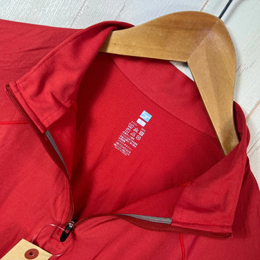 【Women's L レッド系】 Finetrack ( ファイントラック ) ドラウトゼファー ジップネック ナイロン ウェア トップス インナー シャツ ロングスリーブシャツ 化繊 z00054688  化繊 ロングスリーブシャツ インナー シャツ トップス ウェ