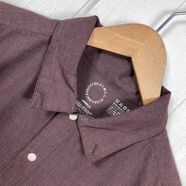 Unisex Small Brown Yamatomichi Bamboo Shirt, Rayon, Long Sleeve Shirt, z00054058. This long-sleeved shirt is perfect as an inner shirt or top.