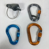 【OneSize Grey】 Camp Piu 2.0 Belay Device and Carabiner 4-Piece Set, etc., Rock Climbing Gear z00057308 Rock Climbing Gear