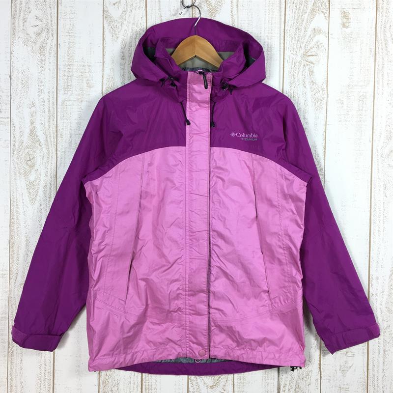 【女款S紫色】Columbia Kipling Ii 夹克雨壳连帽衣 2.5 层 Omnitech PL2926 女式雨壳外套上衣